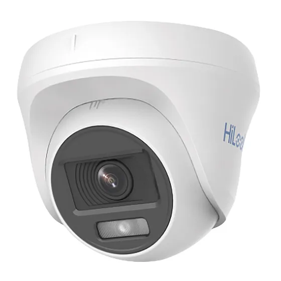 [THC-T129-PS(2.8mm)] HiLook - Cámara HD Domo ColorVU con Audio 1080P [2MP] Lente 2.8mm [Plástico]
