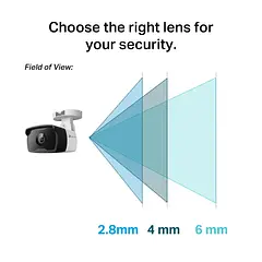 [C330I-2.8] Vigi By TP-Link - Cámara IP Alta Definición [3Mp] Tipo Bullet con IR PoE y 12V IP67 [Lente 2.8mm]