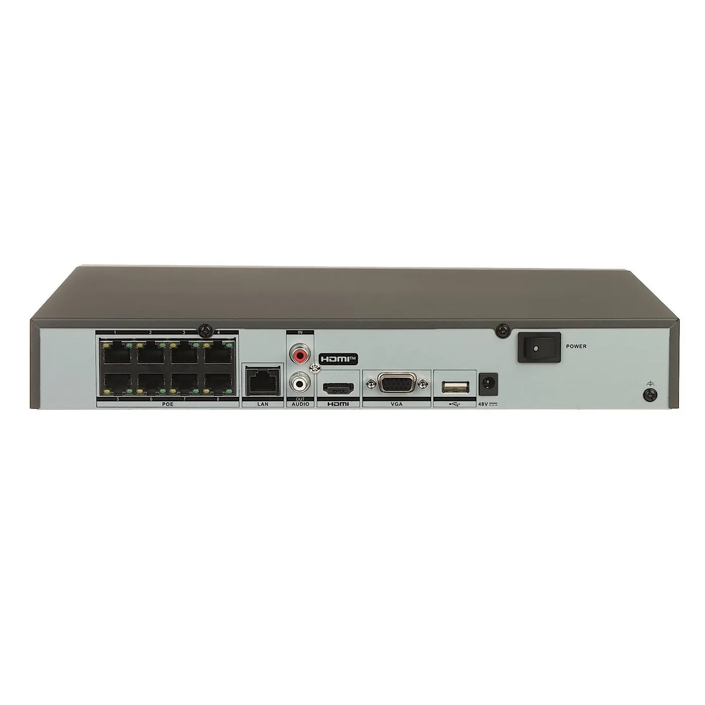 [DS-7608NXI-K1/8P(D)] Hikvision - NVR 4K [8MP] 8 Canales IP 8 Puertos POE Salida de vídeo 4K