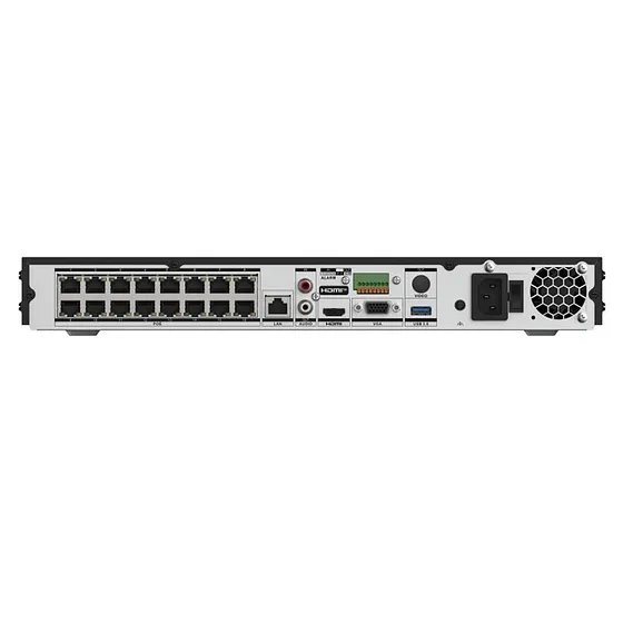 [DS-7616NXI-I2/16P/VPro] Hikvision - NVR 4K [32MP] 16 Canales IP 16 Puertos POE+ Salida de vídeo 4K AcuSense Reconocimiento Facial POS Alarmas I/O