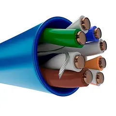 [AB355NXT02] Nexxt - Cable UTP CAT5e (Categoria 5e) 100% Cobre 24AWG CM Interior (Azul) [305m/1000ft]