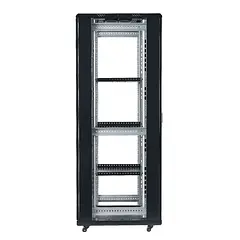 [A36837-MDM/600x800-BLACK] Onlink - Rack de Piso [37U] Cerrado 600x800x1832mm con Puerta Frontal de Malla y Doble Puerta Trasera de Malla [Negro]