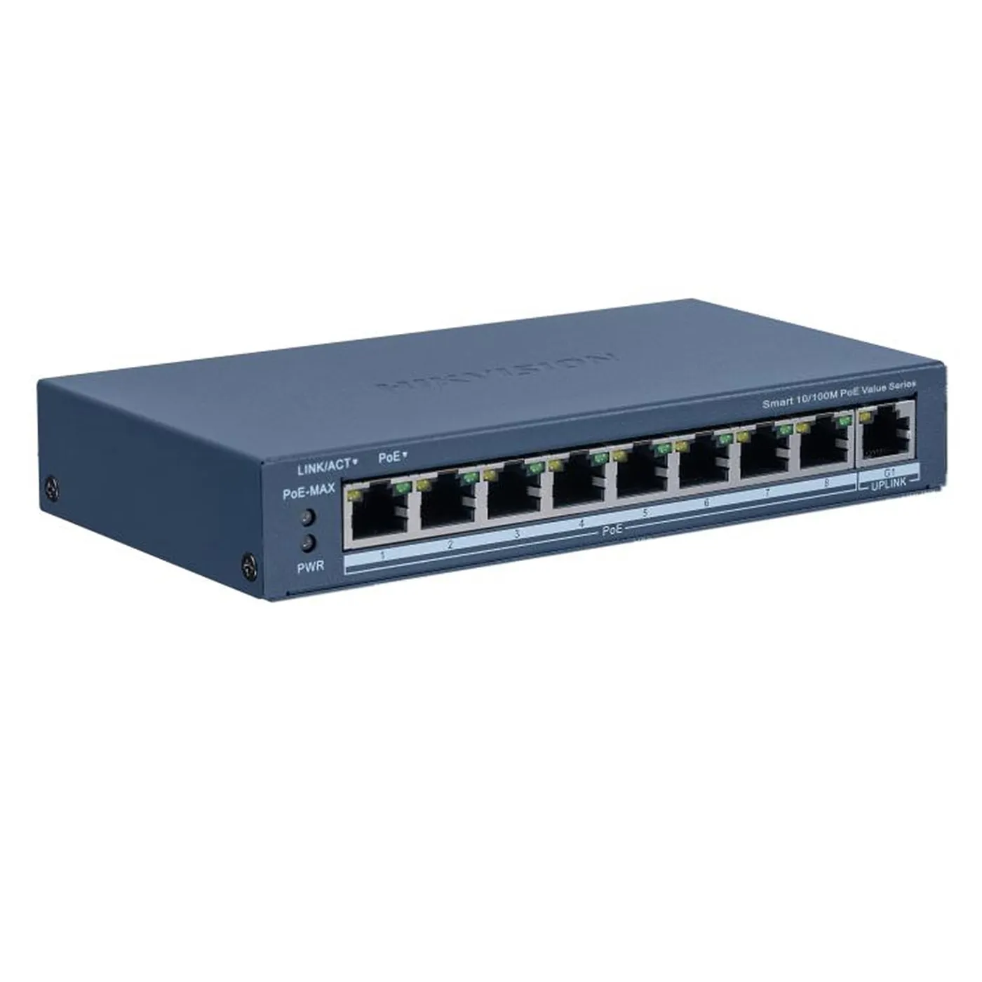 [DS-3E1309P-EI/M] Hikvision - Switch Monitoreable POE 8 Puertos a 10/100 Mbps + 1 Puerto 10/100/1000 Mbps Uplink 110W