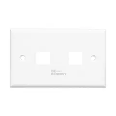[ATB-FP422P] Beconnect - Face Plate Placa Frontal de Pared para Keystone 2 Puertos Blanco [Unidad]