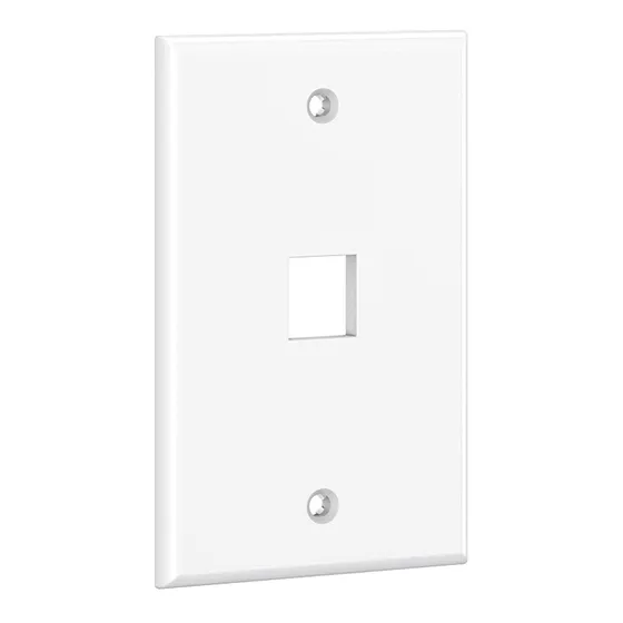 [ATB-FP421P] Beconnect - Face Plate Placa Frontal de Pared para Keystone 1 Puerto Blanco [Unidad]