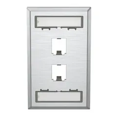[CFPL2SY] Panduit - Placa frontal de acero inoxidable Mini-Com  2 Toma [Unidad]
