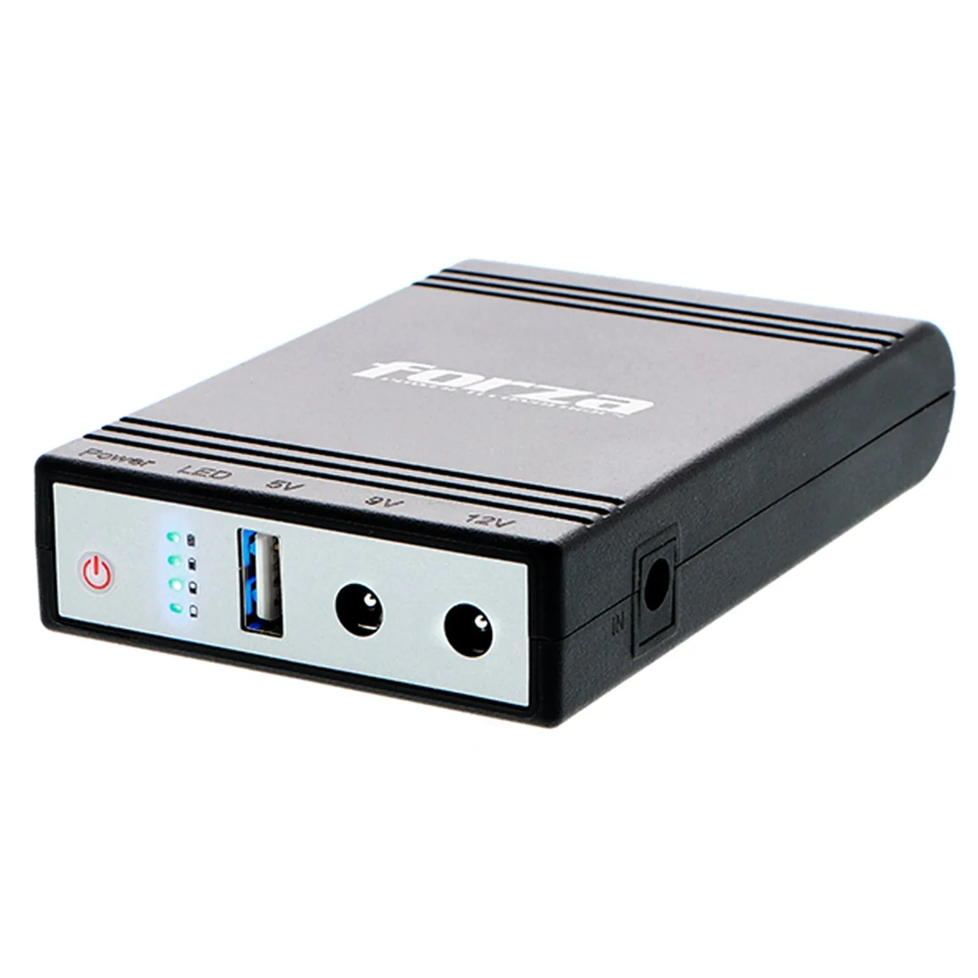 [DC-140USB] Forza - Mini UPS y Cargador Portátil de 14W Puerto USB Salidas de 5/9/12VCC