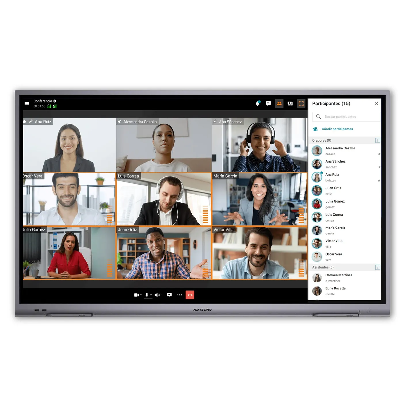 [DS-D5B55RB/A]  Hikvision - Pantalla Interactiva Tactil Ultra HD 4K 3840 × 2160 de 55" [Incluye Base de Pared]