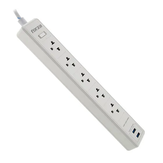 [FSP-512USBW] Forza - Protector Contra Sobretensiones 12001540W, 120V-240V 5 Salidas