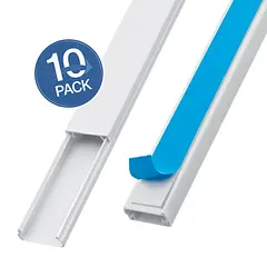 [WP-CANA3013-2M-10UND] Wireplus - Canaleta PVC Multiuso con Pegamento 30x13x2000 [10 Unidades]