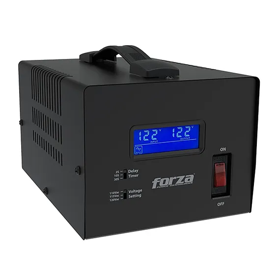 [FVR-3601] Forza - Regulador Automático de Voltaje 115V 3600VA/1800W [4] x NEMA 5-15R