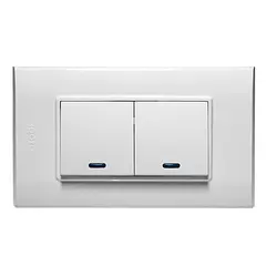 [B514-W] Igoto - Interruptor Doble Largo Serie B [Blanco]