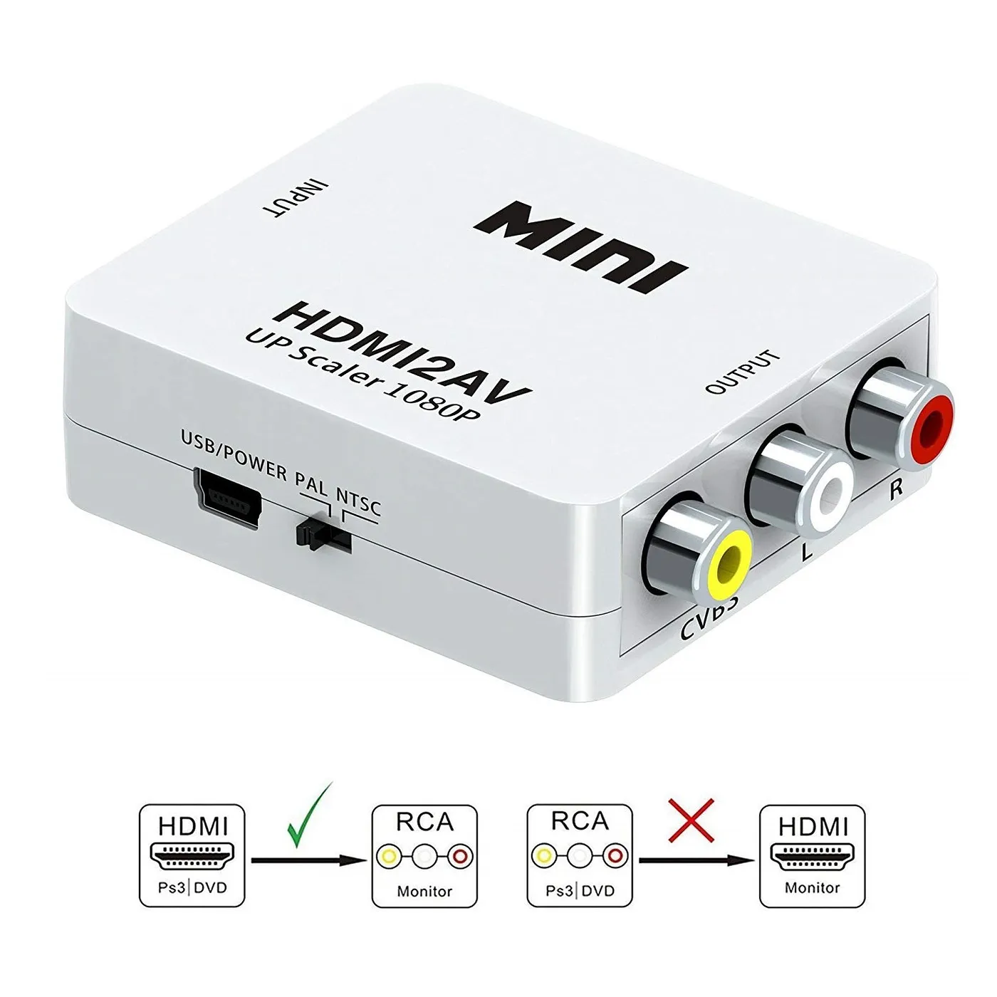 [ADA006] Convertidor Video HDMI Hembra a RCA Hembra