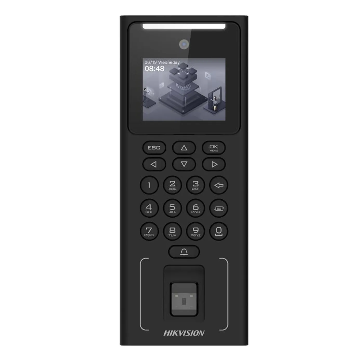 [DS-K1T321EFWX-B] Hikvision - Terminal Facial Min Moe WiFi con Batería de Respaldo Acceso y Asistencia 500 Rostros y Lector de Tarjetas PROX EM HIK-IA