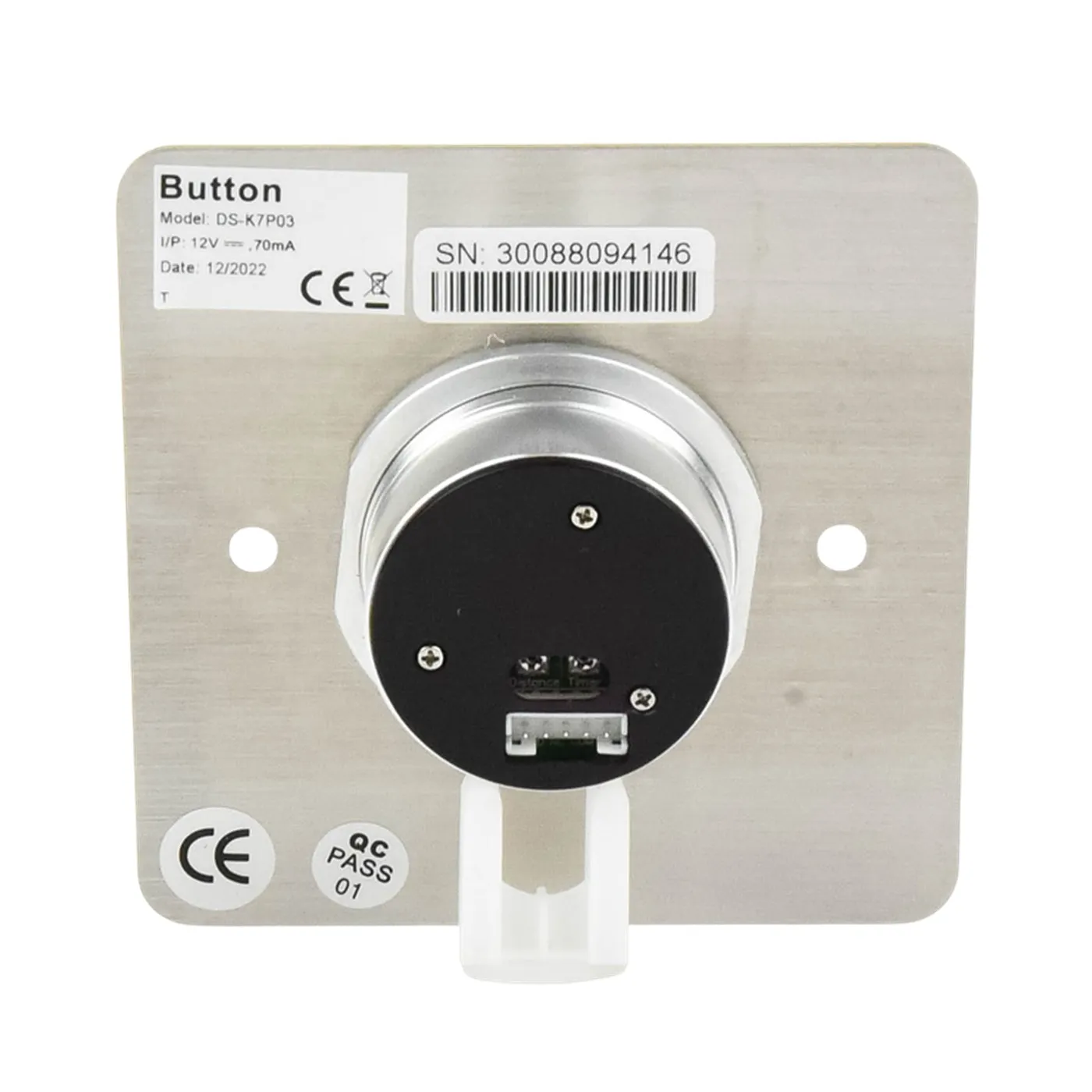 [DS-K7P03(O-NEU)] Hikvision - Boton de Salida Sin Contacto Perfil Ancho Fabricado en Aluminio NC / NO