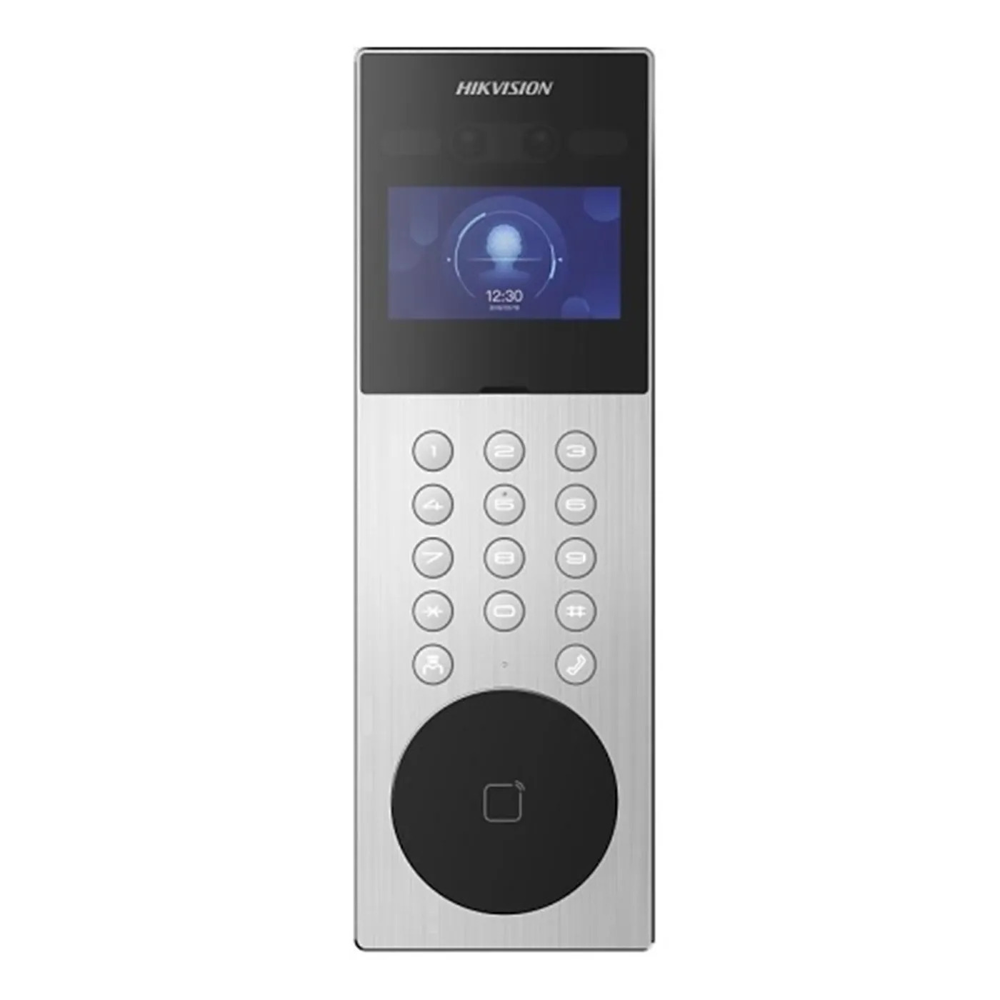 [DS-KD9203-MFE6(O-STD)] Hikvision - Videoportero IP Multiapartamento con Reconocimiento Facial Llamada a App HikConnect (requiere monitor) Protección IP65 Apertura por Rostro, Tarjeta M1 o App