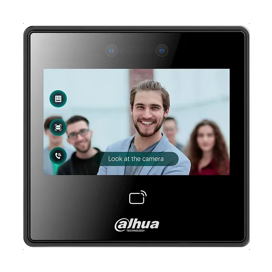 [DHI-ASI3213A-W] Dahua - Control de Acceso con Pantalla de 4.3" y Reconocimiento Facial (3.000 Usuarios 3.000 Rostros 5.000 Tarjetas IC Mifare 3.000 Claves 300.000 Registros) Comunicación TCP/IP y Wi-Fi para Interiores [Serie FACT]