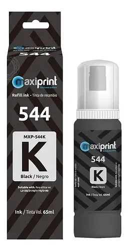 [544-K-65ML] Maxiprint - Tinta Compatible Epson 65ml Negro 544