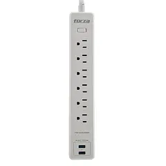 [FSP-612USBW] Forza - Regleta Protector de Voltaje 1680W [6] x NEMA 5-15R Enchufe Plano 120V/240V