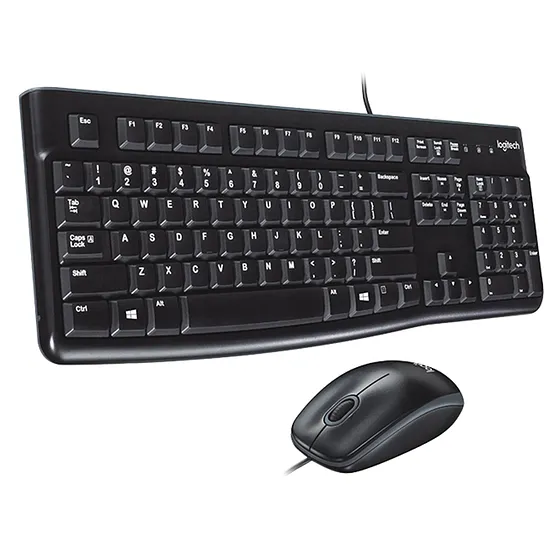 [060363] [MK120-BLACK] Logitech - Combo Teclado y Mouse Alambrico USB [Español] [Negro]