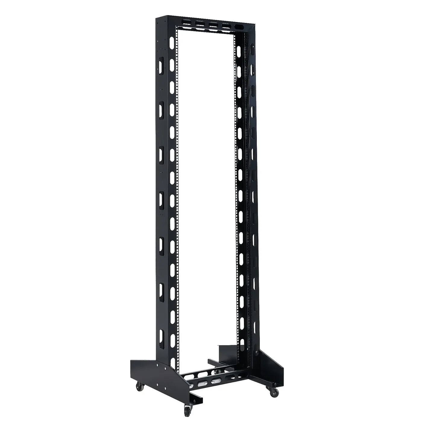[OR2-42-BLACK] Onlink - Rack de Piso Abierto con Ruedas 42U 150Kg 2 Postes 600x2053mm