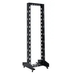 [OR2-42-BLACK] Onlink - Rack de Piso Abierto con Ruedas 42U 150Kg 2 Postes 600x2053mm