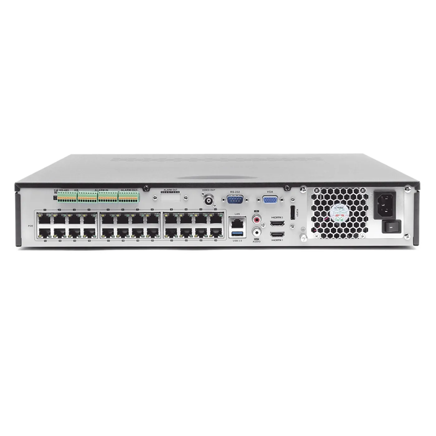 [DS-7732NI-I4/24P] Hikvision - NVR 4K [12MP] 32 Canales IP 24 Puertos POE Salida de vídeo 4K