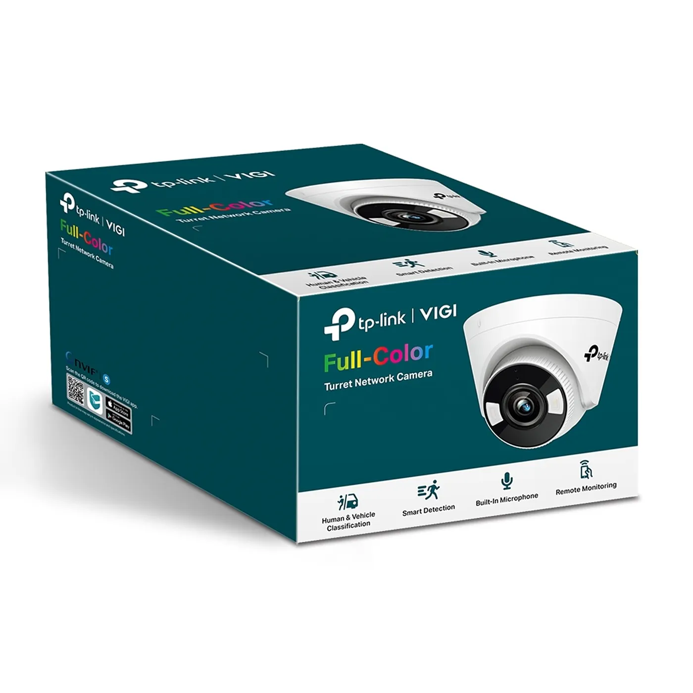 [C450-4] Vigi by TP-Link - Cámara IP Alta Definición [5Mp] Tipo Turret Full Color con Audio PoE y 12V [Lente 4mm]