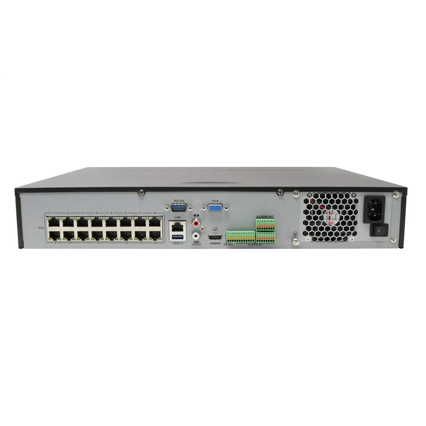[DS-7716NI-I4/16P] Hikvision - NVR 4K [12MP] 16 Canales IP 16 Puertos POE Salida de vídeo 4K
