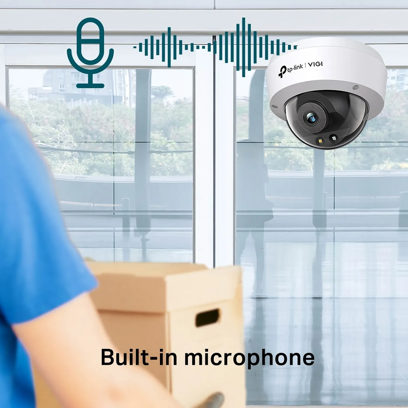 [C240-4] Vigi By TP-Link - Cámara IP Alta Definición [4Mp] Tipo Domo Full Color con Audio PoE y 12V IP67 [Lente 4mm]