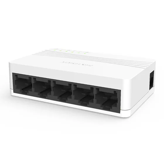 [020990] [DS-3E0105D-E(O-STD)/US] Hikvision - Switch de Escritorio de 5 Puertos a 10/100 Mbps