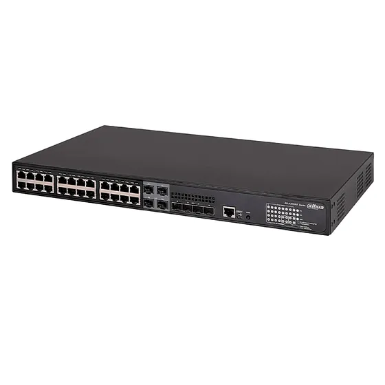 [021947] [DH-S5428-24GT4XF-360] Dahua - Switch Cloud L2+ PoE de 28 Puertos con 24 Puertos RJ-45 PoE (Gigabit)  y 4 Puertos SFP+ (1/10 Gbps) Gestión en la Nube Carcasa Metálica Total PoE 360W [Administrable]