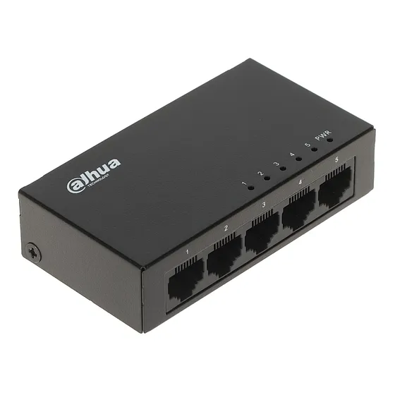 [021797] [DH-PFS3005-5GT] Dahua - Switch para Escritorio con 5 Puertos (Gigabit) Carcasa Metalica [No Administrable]