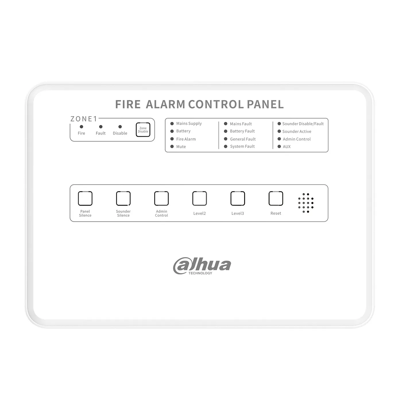 [DHI-HY-CFP2002D] Dahua - Panel de Control de Alarma Contra Incendios Convencional de 2 Zonas Interfaz Ethernet Interfaz RS-485 Alimentación principal de 100 VCA a 240 VCA [Convencional]