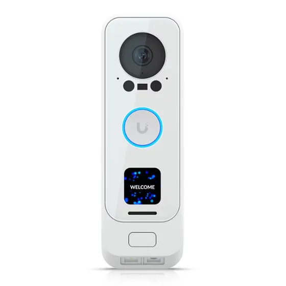 [090340] [UVC-G4 Doorbell Pro PoE Kit-White] Ubiquiti - Timbre UniFi Premium con PoE Integrado y Timbre PoE Incluido Audio Bidireccional para Instalación plug-and-play UniFi Protect iOS y Android [Blanco]