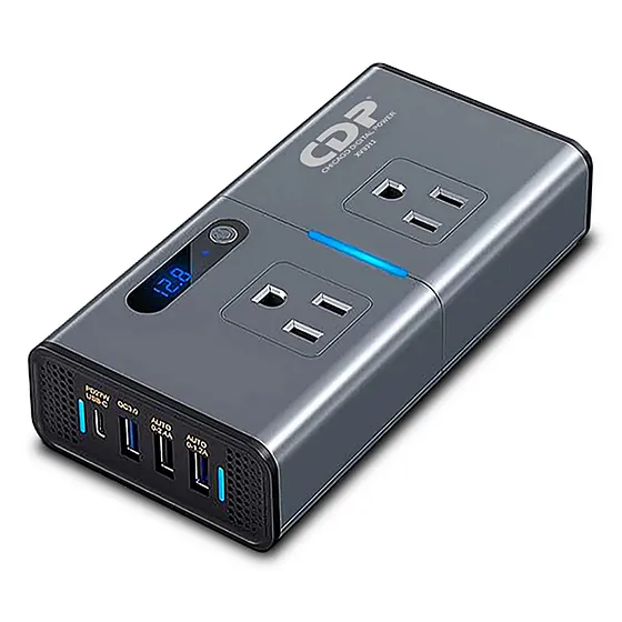 [061789] [XVU-212] CDP - Inversor de Corriente para Carro 12v a 120v de 200w [2] Tomas [4] USB