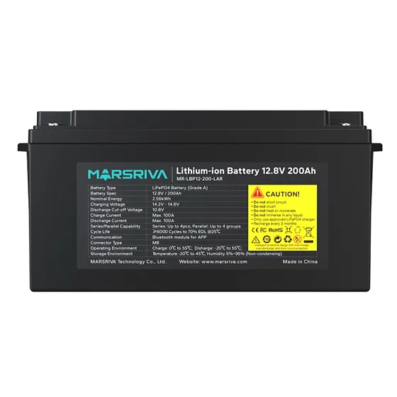 [070856] [MR-LBP12-200-LAR] Marsriva - Batería de Litio de Reemplazo de Plomo-Ácido 12.8V 200Ah (2.56kWh / 12.8V / 200Ah)