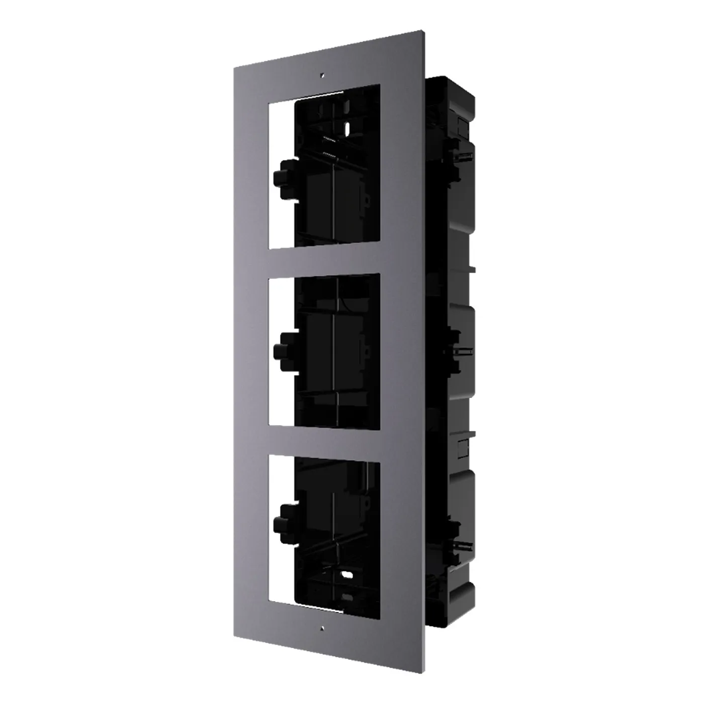 [DS-KD-ACF3(O-STD)/Plastic] Hikvision - Base de 3 Espacios para EMPOTRAR Módulos de Videoporteros Hikvision