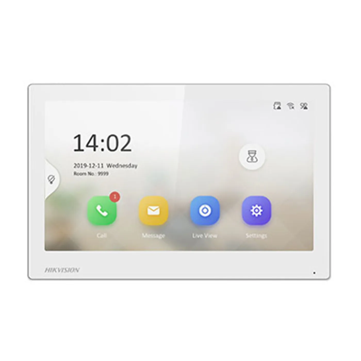[DS-KH6350-WTE1/White(O-STD)] Hikvision - Monitor IP WiFi Touch Screen 7" para Videoportero IP Vídeo en Vivo PoE Estándar Apertura Remota Llamada Entre Monitores Audio bidireccional Borde slim