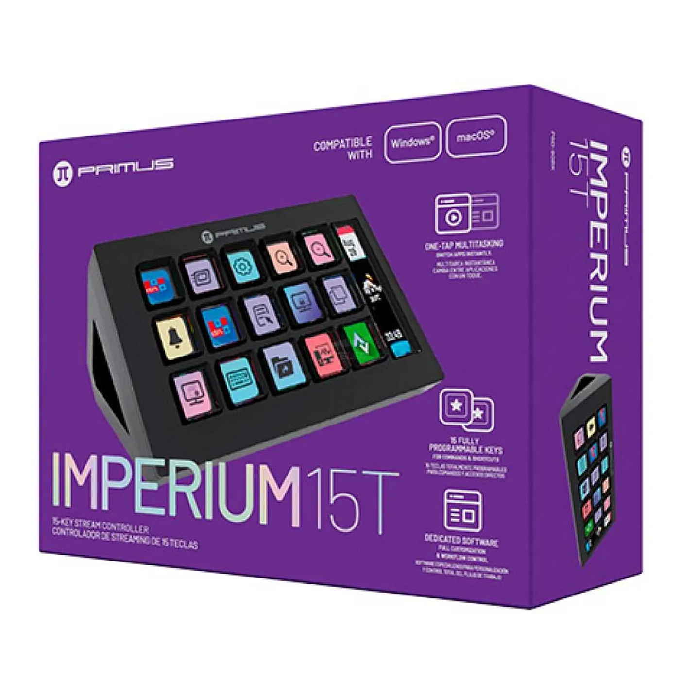 [061801] [PSD-90BK] Primus - Stream Deck 15 Teclas Macro LCD