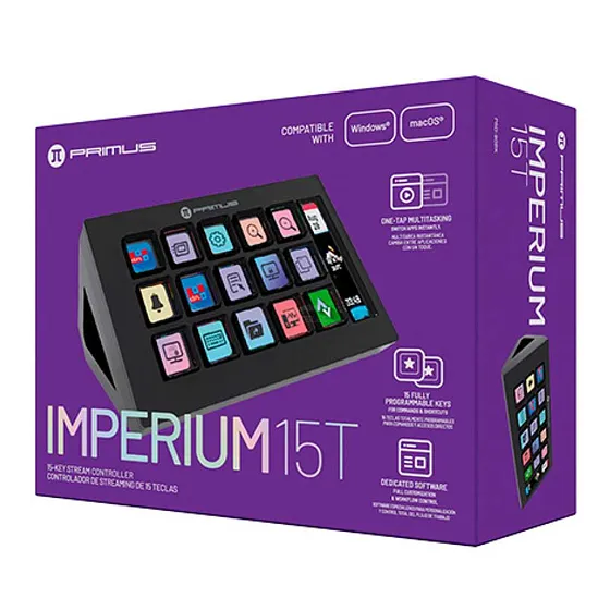 [061801] [PSD-90BK] Primus - Stream Deck 15 Teclas Macro LCD