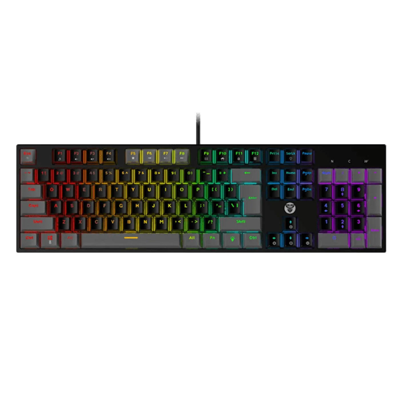 [061160] [MK886V2-BLACK(RD)] Fantech - Teclado Atom104 Alámbrico Gaming Sw Rojo [Negro]