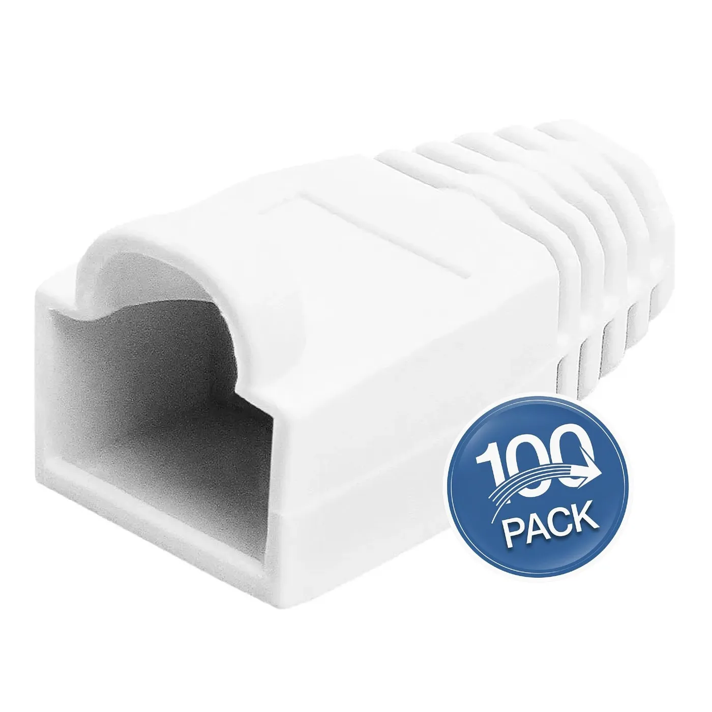 [020106] [WP-BTRJ-WHITE] Wireplus - Botas Protectoras RJ45 Color Blanco [100 Unidades]