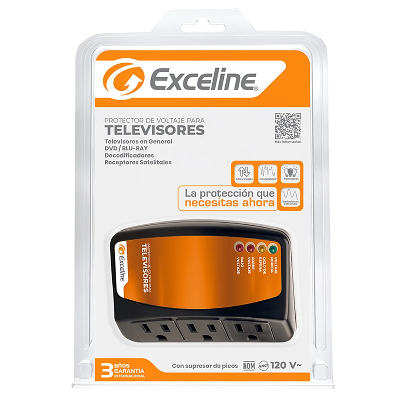 [070049] [GSM-TV120] Exceline - Protector de Televisores 110V [Enchufable]