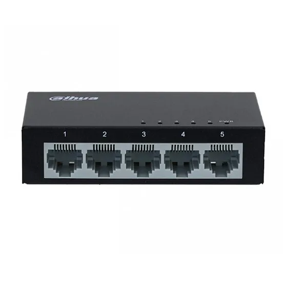 [021952] [DH-PFS3005-5ET] Dahua - Switch para Escritorio con 5 Puertos (10/100 Mbps) Carcasa Metalica [No Administrable]
