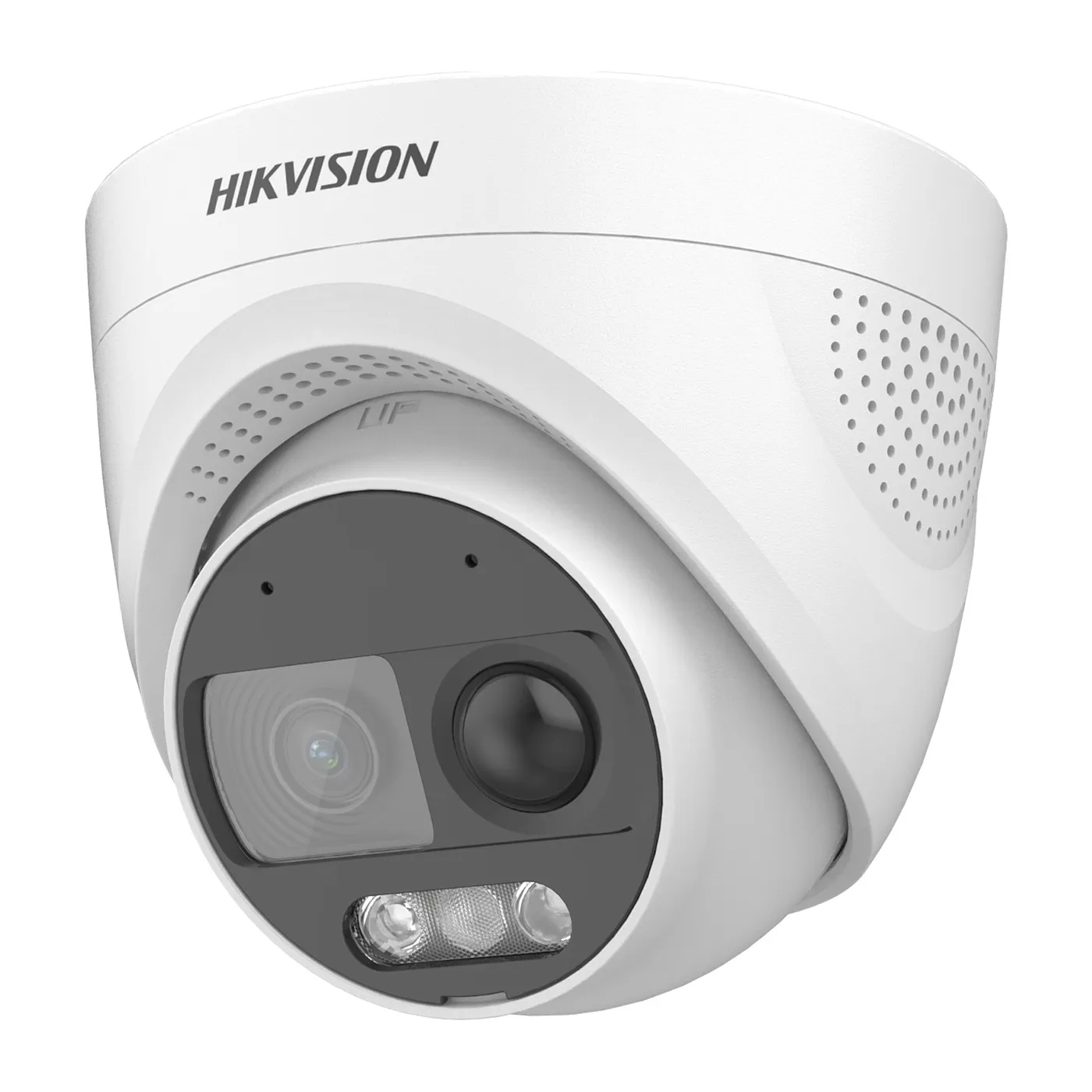 [010444] [DS-2CE72DF3T-PIRXOS(2.8mm)] Hikvision - Cámara HD Domo ColorVU con Audio 1080P [2MP] Lente 2.8mm [Metal/Plástico] Sensor PIR y Sirena