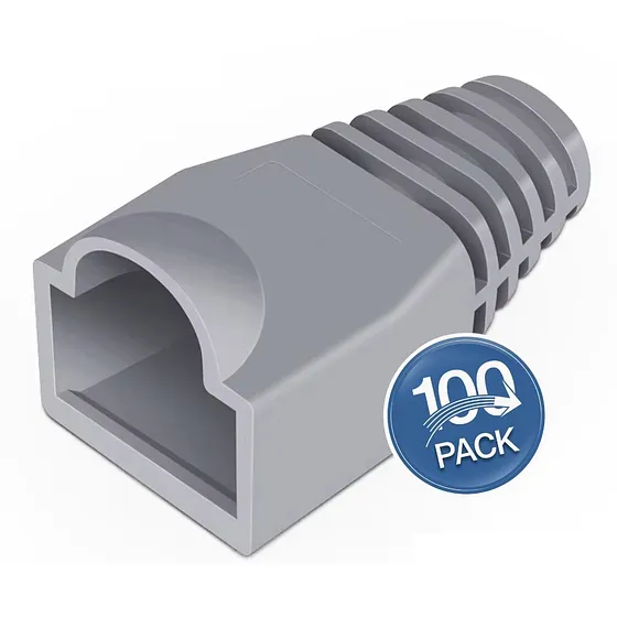 [022206] [STC-BTS-GRIS] STC - Botas Protectoras RJ45 Color Gris [100 Unidades]