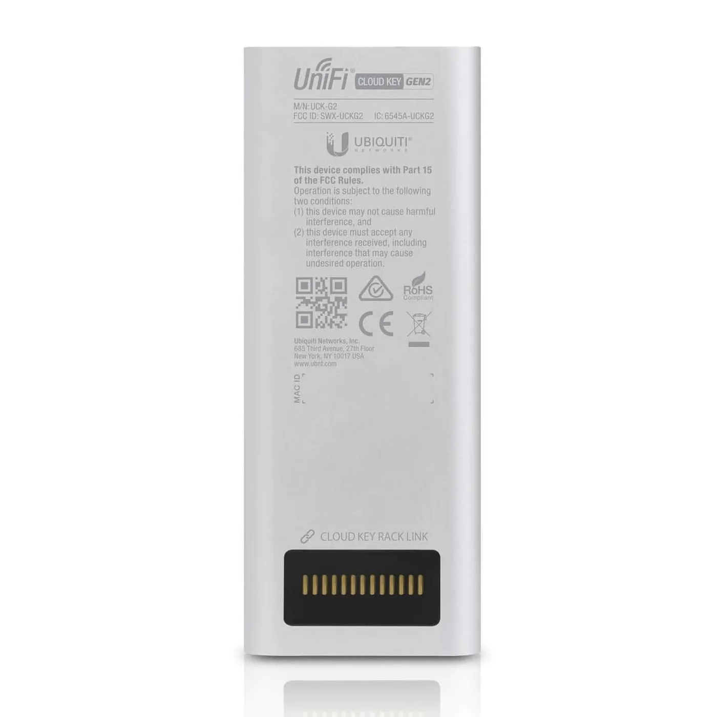 [021168] [UCK-G2] Ubiquiti - UniFi Cloud Key Gen2 para gestionar dispositivos UniFi, portal cautivo, alertas, configura vía remota, etc.