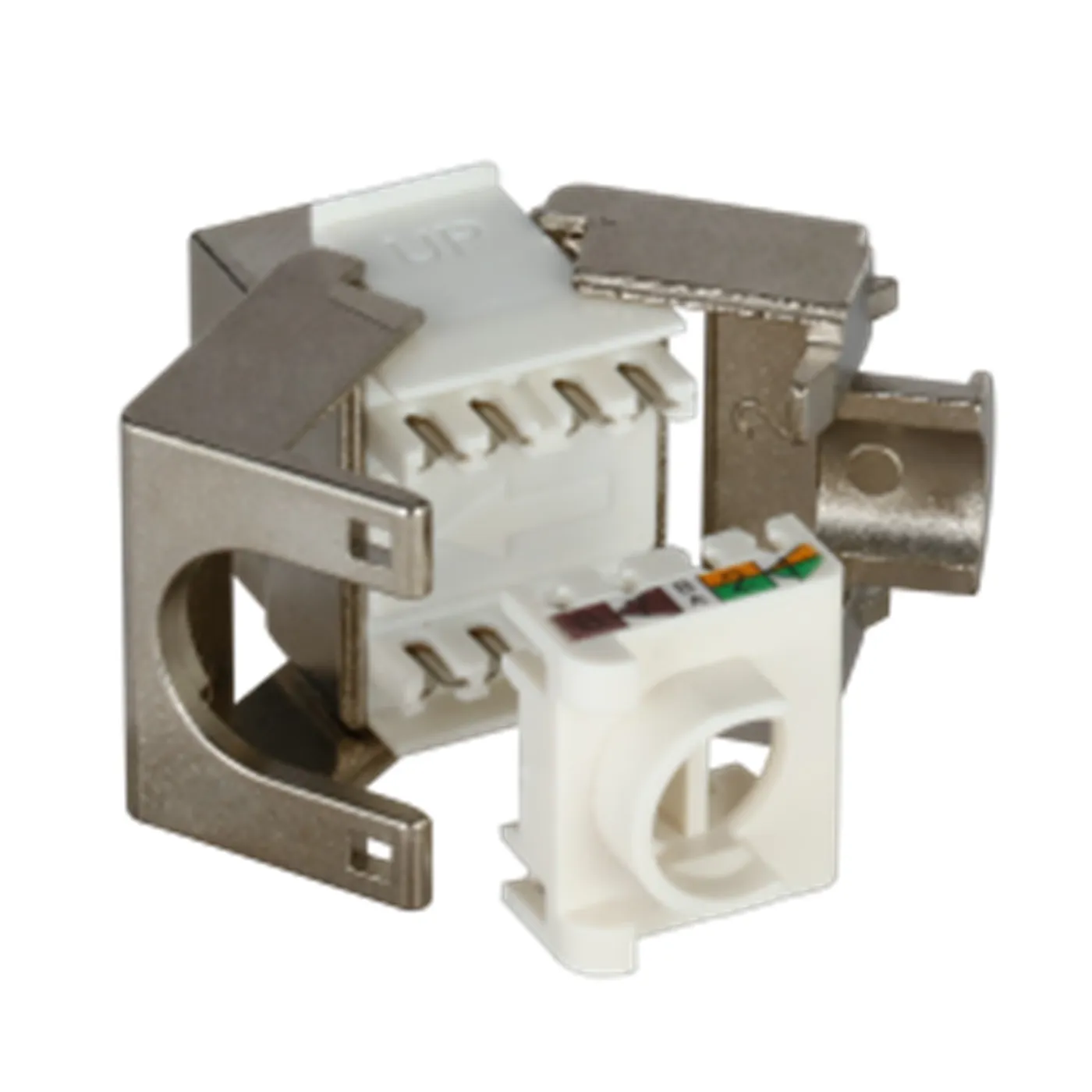 [021997] [DH-PFM3970-6F-gray] Dahua - Conector Keystone Jack Coupler Blindado RJ45 CAT6 (Categoria 6) ANSI/TIA568.2-D Ponchado Rapido Sin Herramienta (Gris) [Unidad]