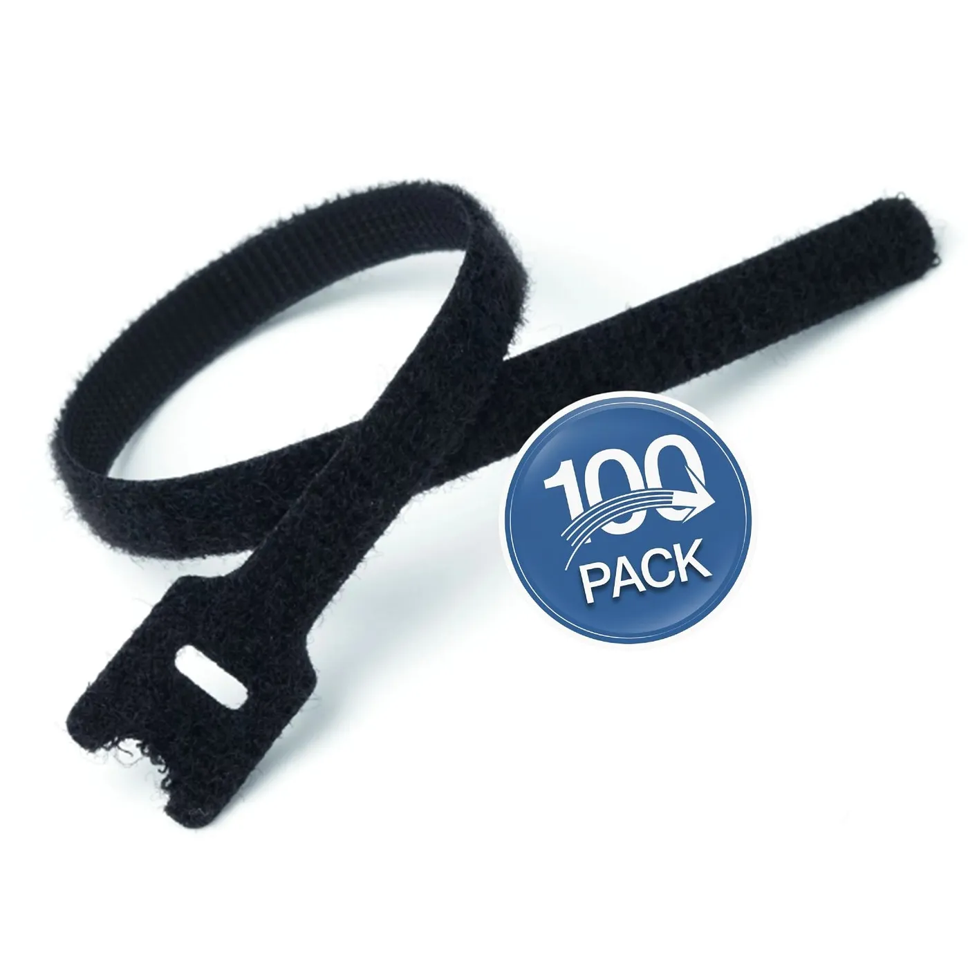 [070813] [STC-CINTAV-B12X20-100UND] STC -  Cinta Velcro Negra 12x20cm [100 Unidades]